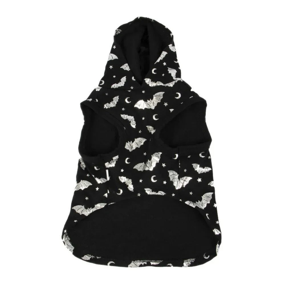 Vibrant Life Halloween Dog Clothes, Bat Print Hoodie, for Dogs or Cats, Size XXS